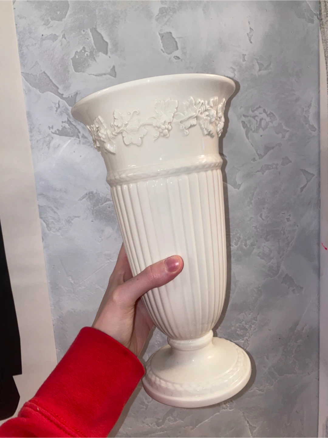 Wedgwood Embossed Queen's Ware Vase