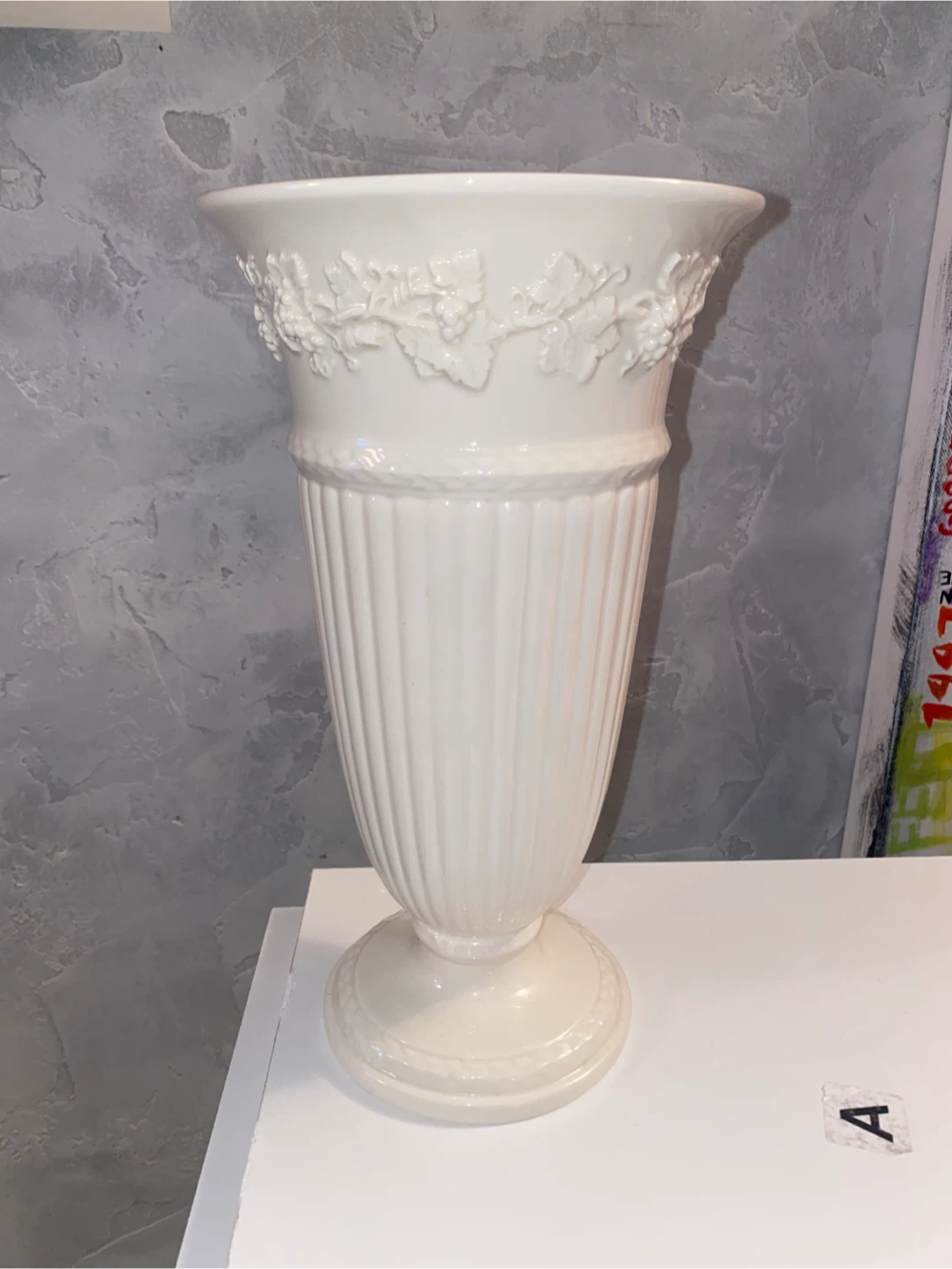Wedgwood Embossed Queen's Ware Vase - photo 3