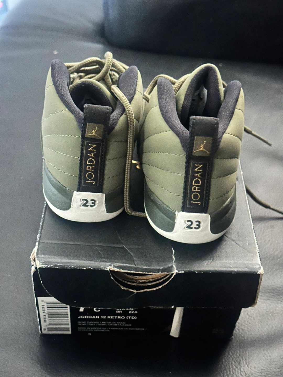 Jordan 12 Retro TD Olive Canvas - photo 3