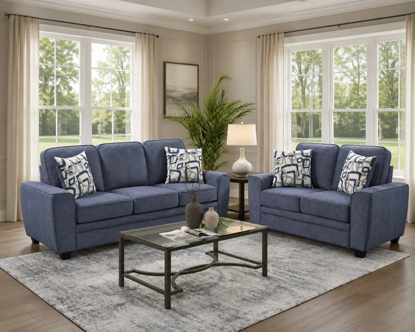 Brand New Sofa & Loveseat Set – 7 Colorrs