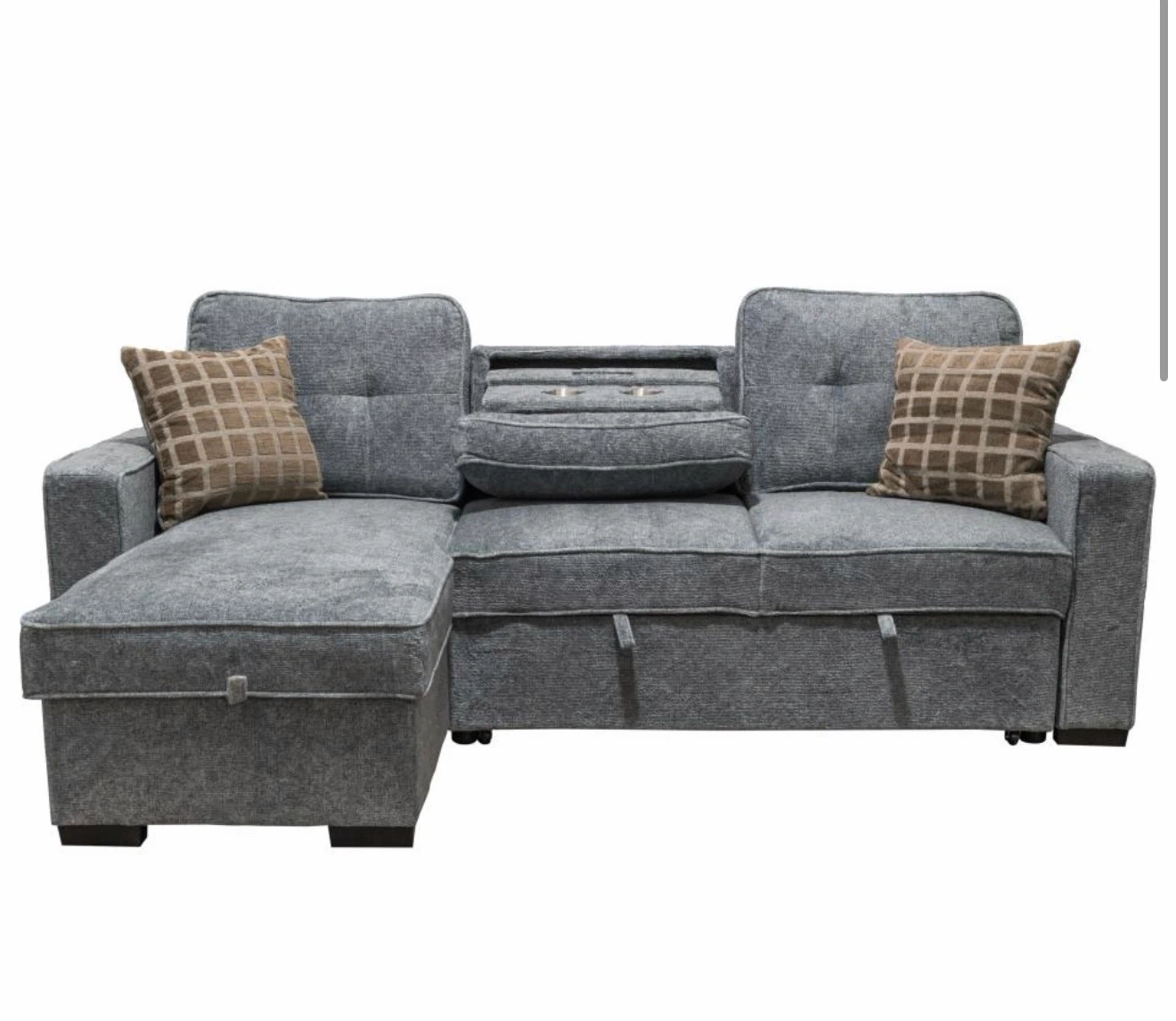 🛋️ Brand New Grey Sectional Sofa Bed with Storage Chaise - photo 2