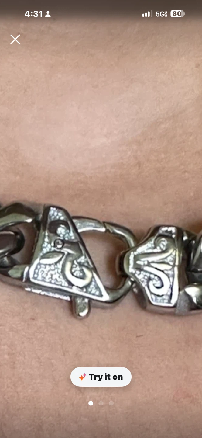 Stainless Chunky14klaminated Silver-Tone Chain Necklace - photo 4