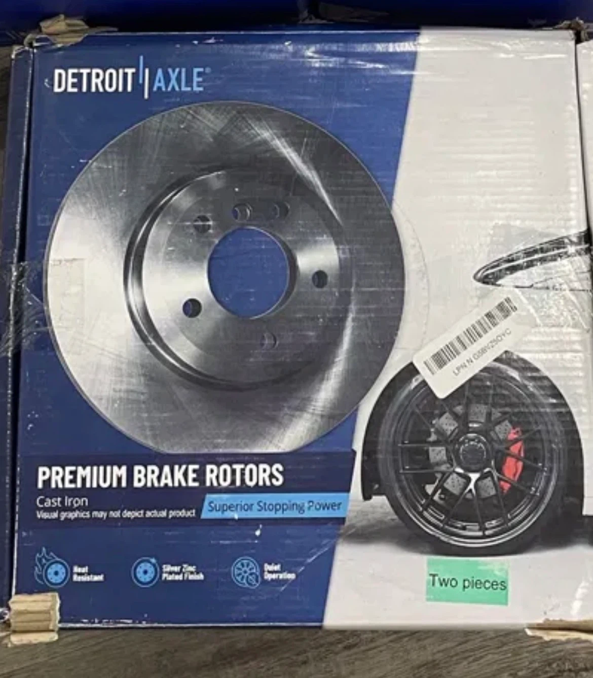 Detroit Axle Premium Brake Rotors - 2 Pieces