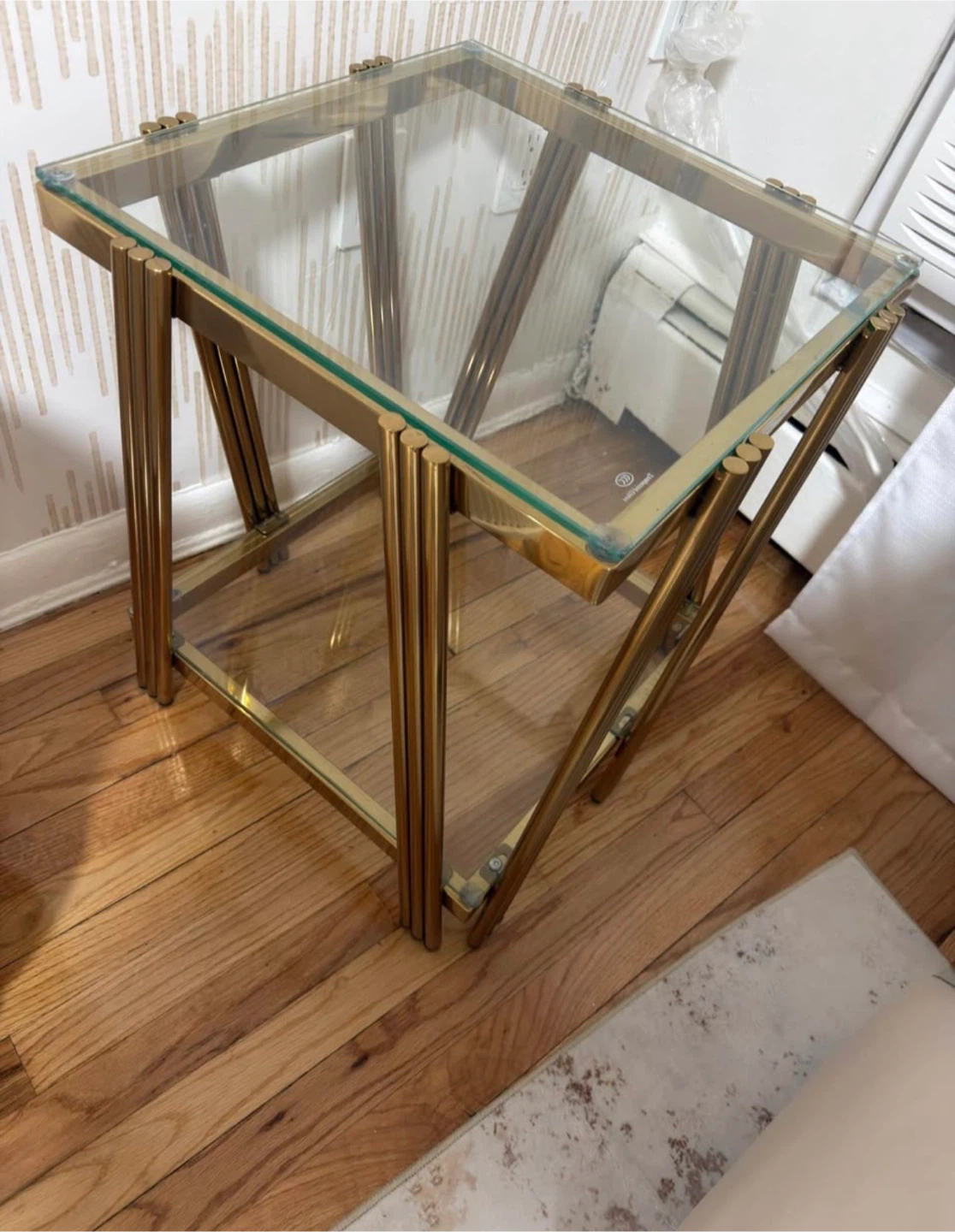 Bassett Mirror Co. Gold Tone Side Table