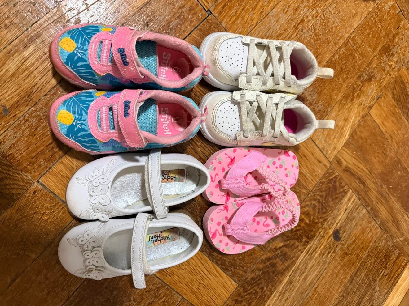 Lot of 4 Pairs Toddler Shoes Size 6