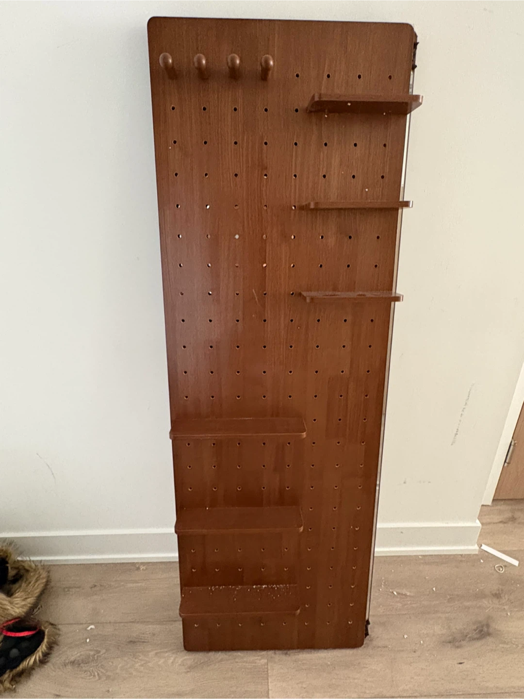 Sliding Mirror with Pegboard Storage - photo 2