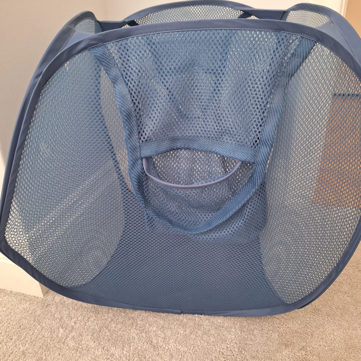 Blue Mesh Pop-up Laundry Hamper - photo 2