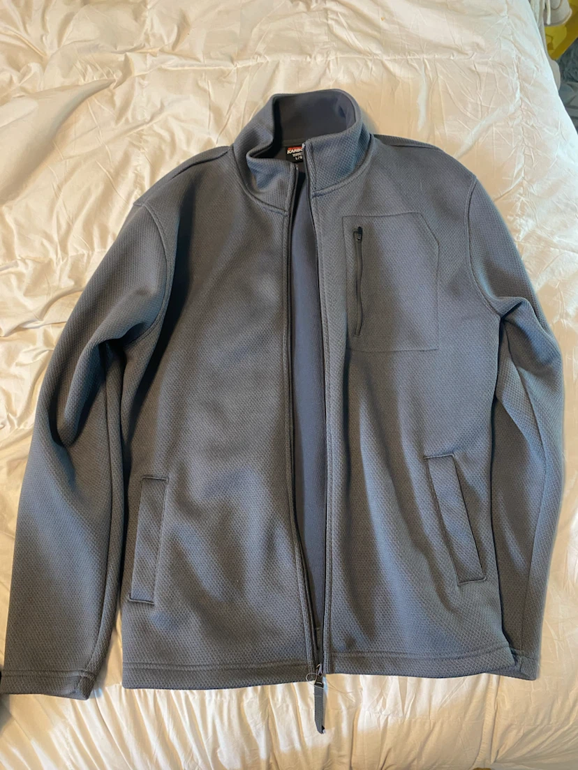 Karbon Men's Zip-Up Fleece Jacket Grey