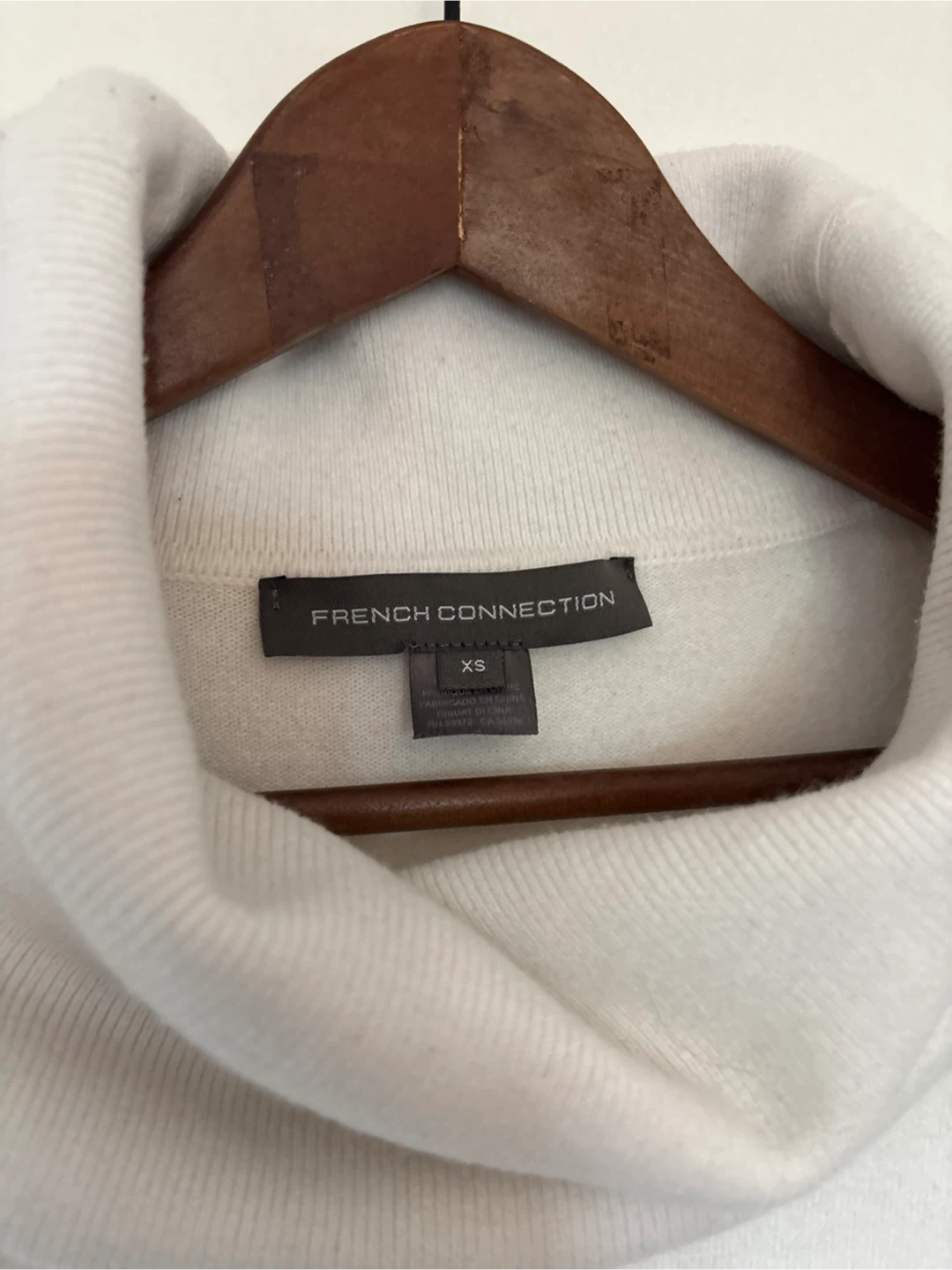 French Connection White Cowl Neck Sweater - photo 2