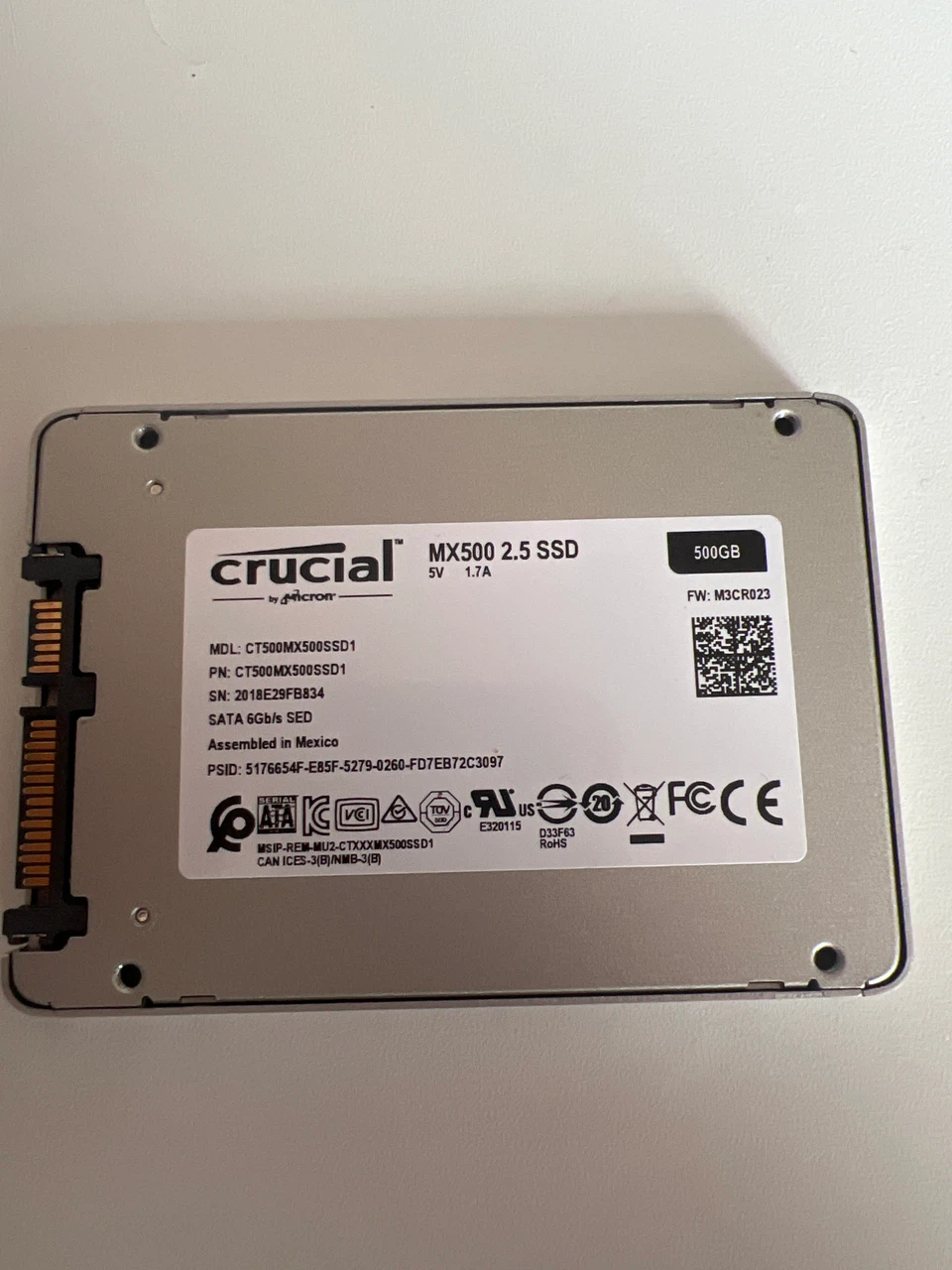 Crucial MX500 500GB 2.5-inch SATA SSD