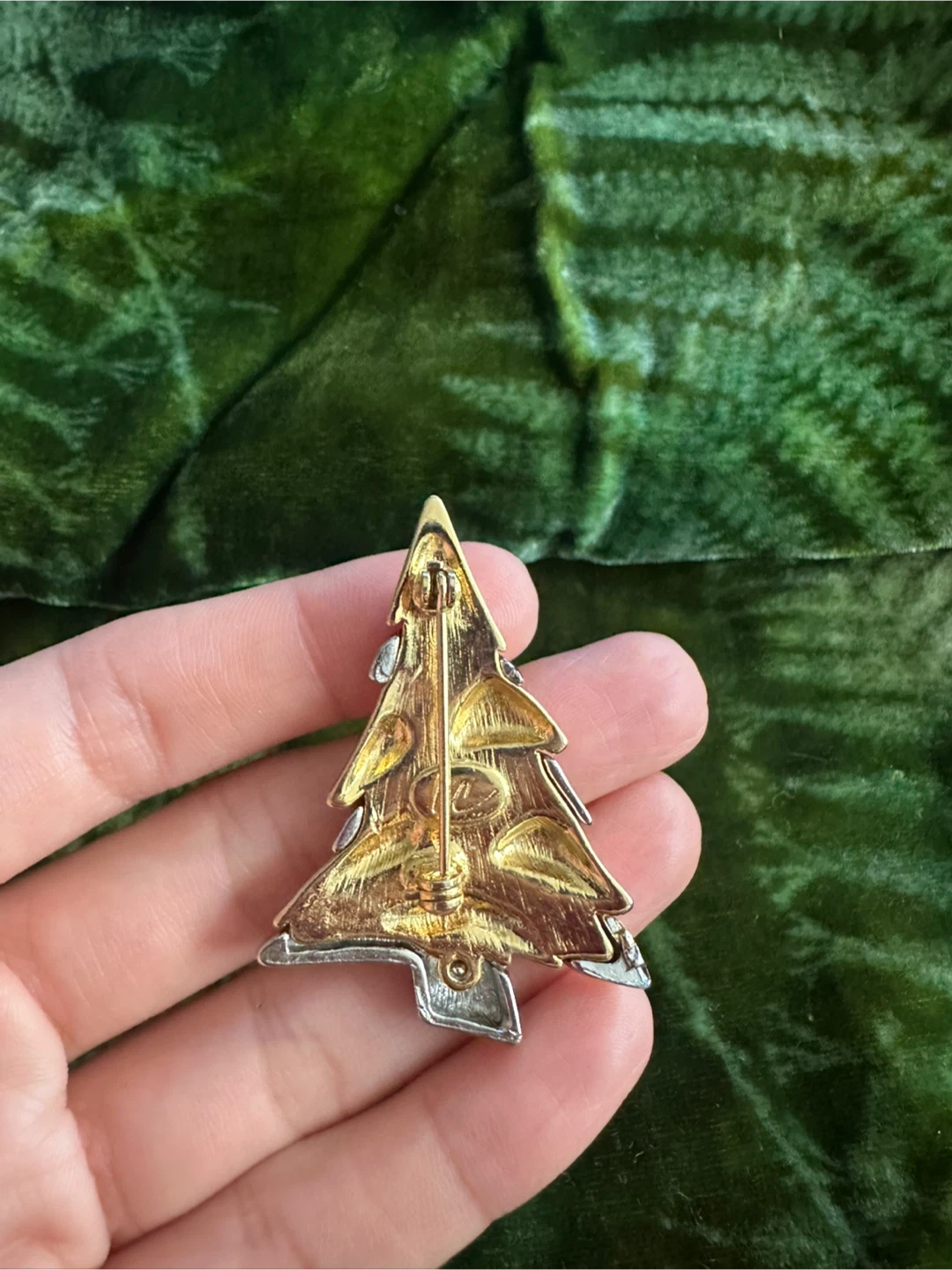 Vintage Liz Claiborne Two-Tone Christmas Tree Pin - photo 3