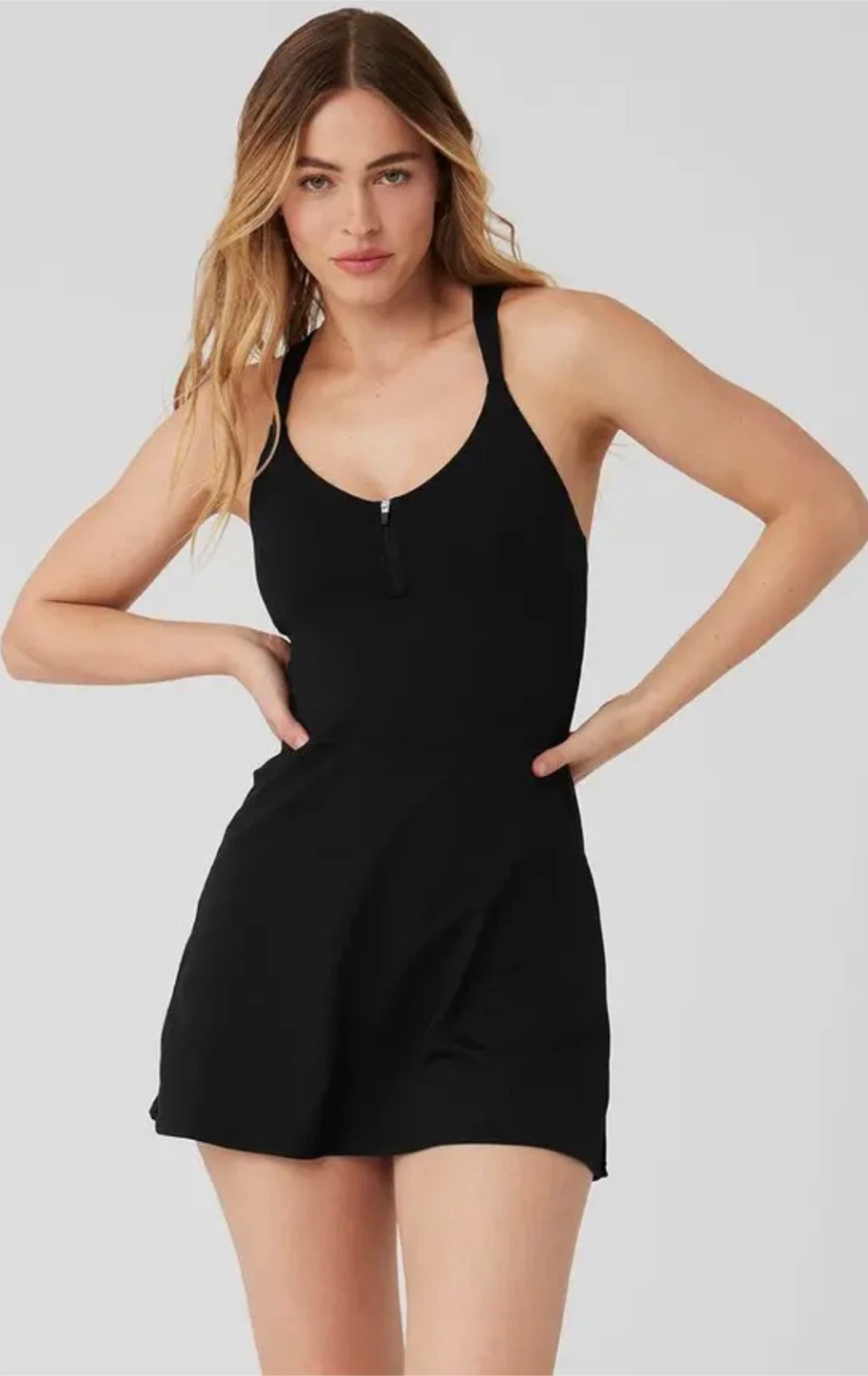 ALO Yoga Alosoft Showcase Black Mini Dress Medium