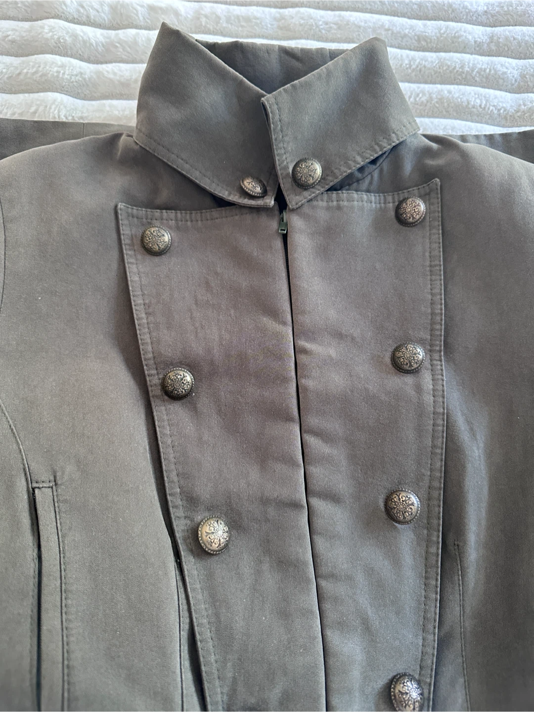 Olive Green Military Style Coat