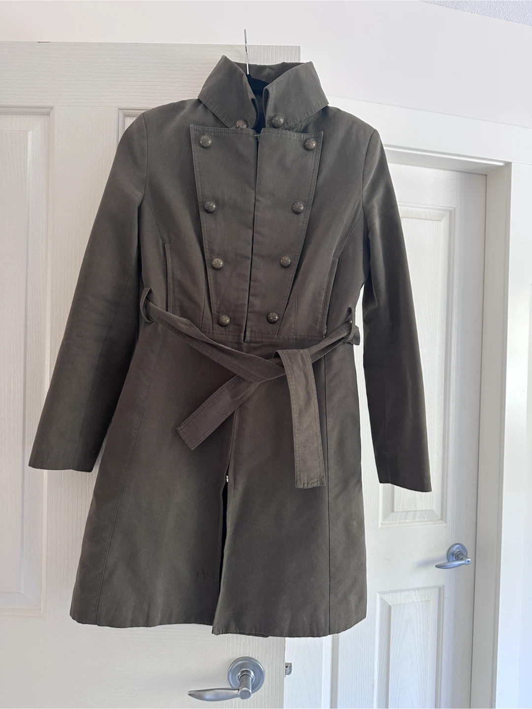 Olive Green Military Style Coat - photo 3