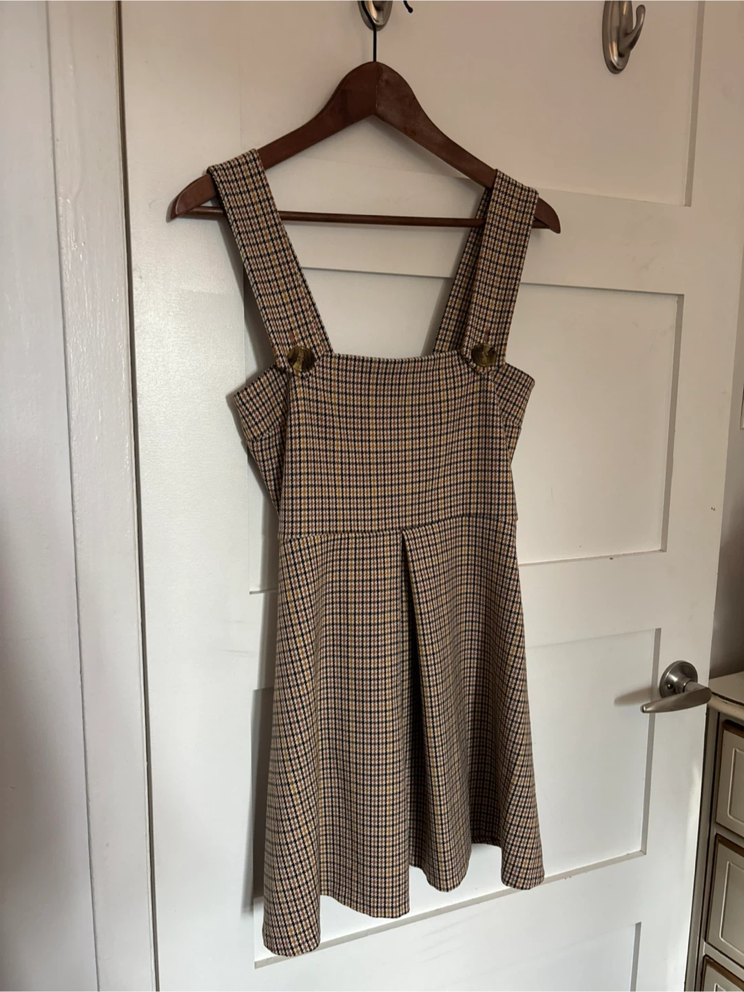 Zara Woman Plaid Pinafore Dress