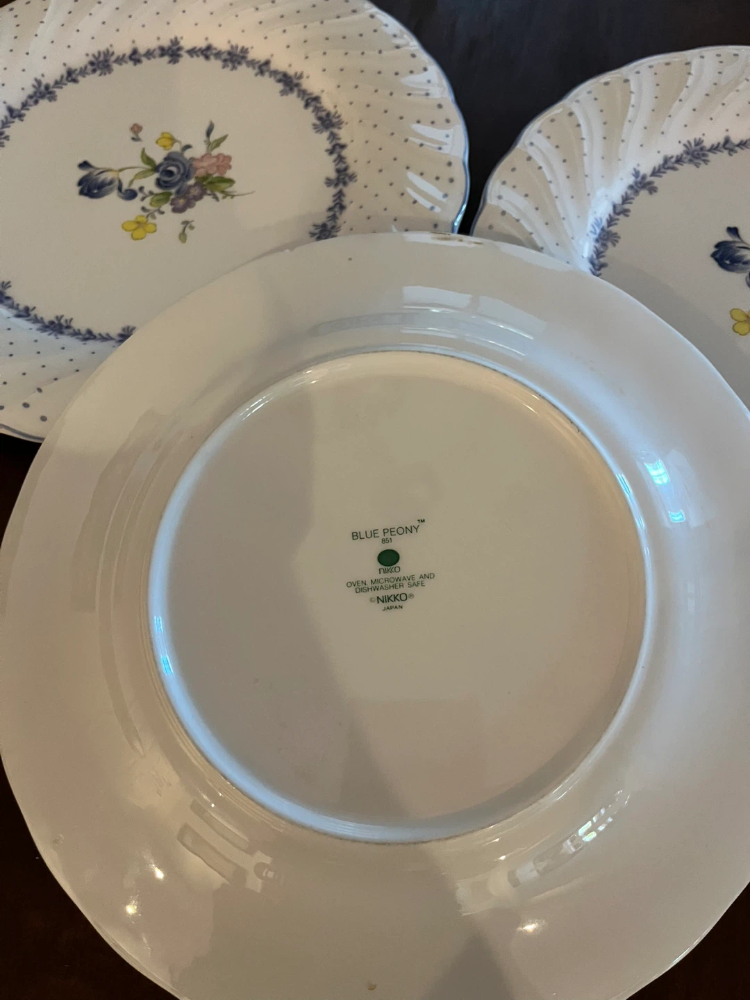 Vintage Set of 6 Mixed Floral Pattern Dinner Plates - photo 4
