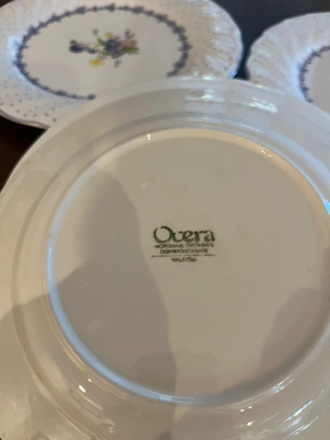 Vintage Set of 6 Mixed Floral Pattern Dinner Plates - photo 5