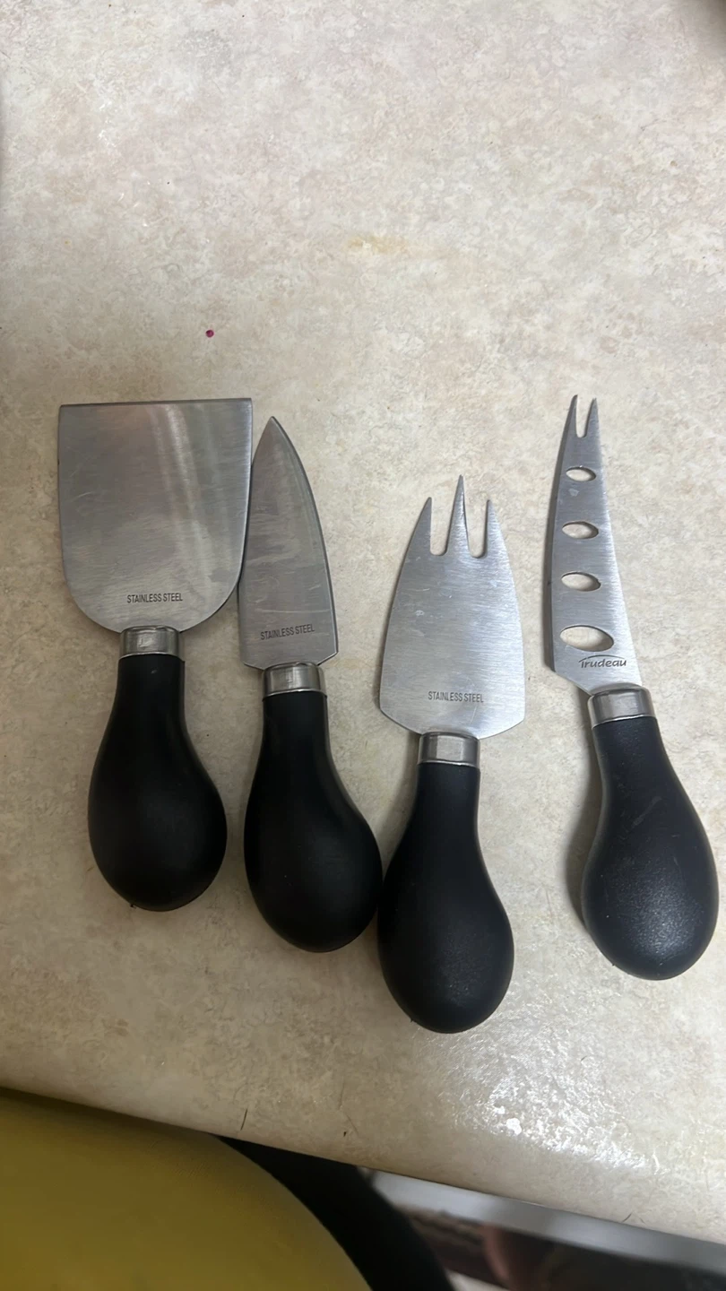 Trudeau Stainless Steel Cheese Knife Set