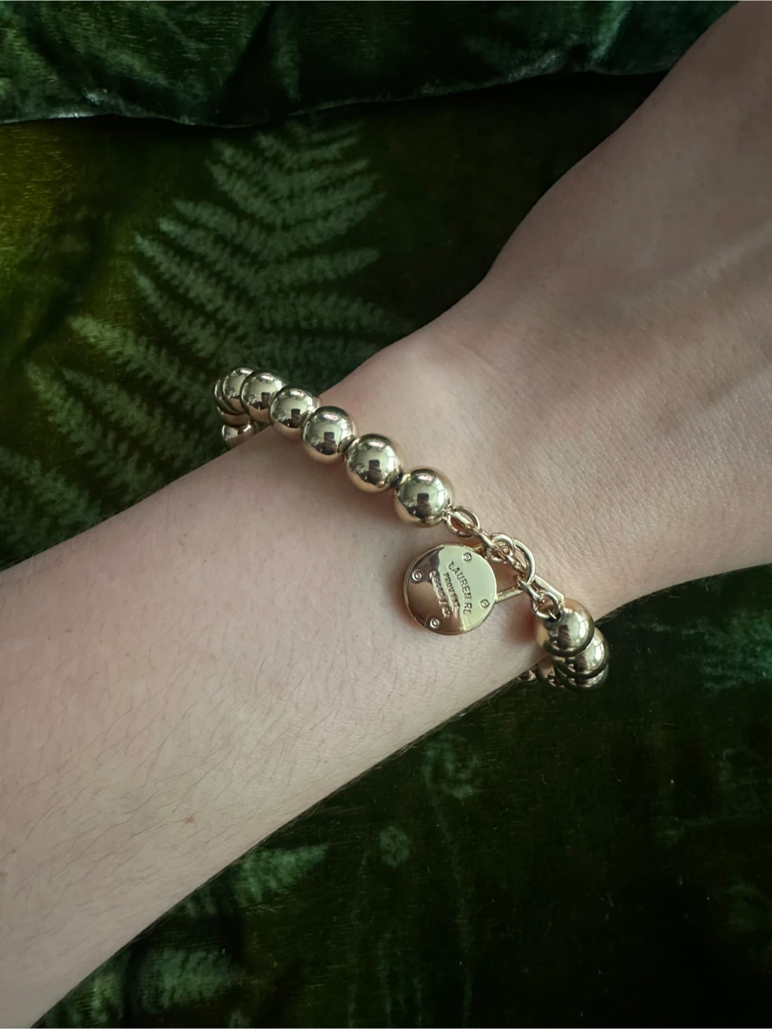 Lauren Ralph Lauren Gold Tone Bead Bracelet
