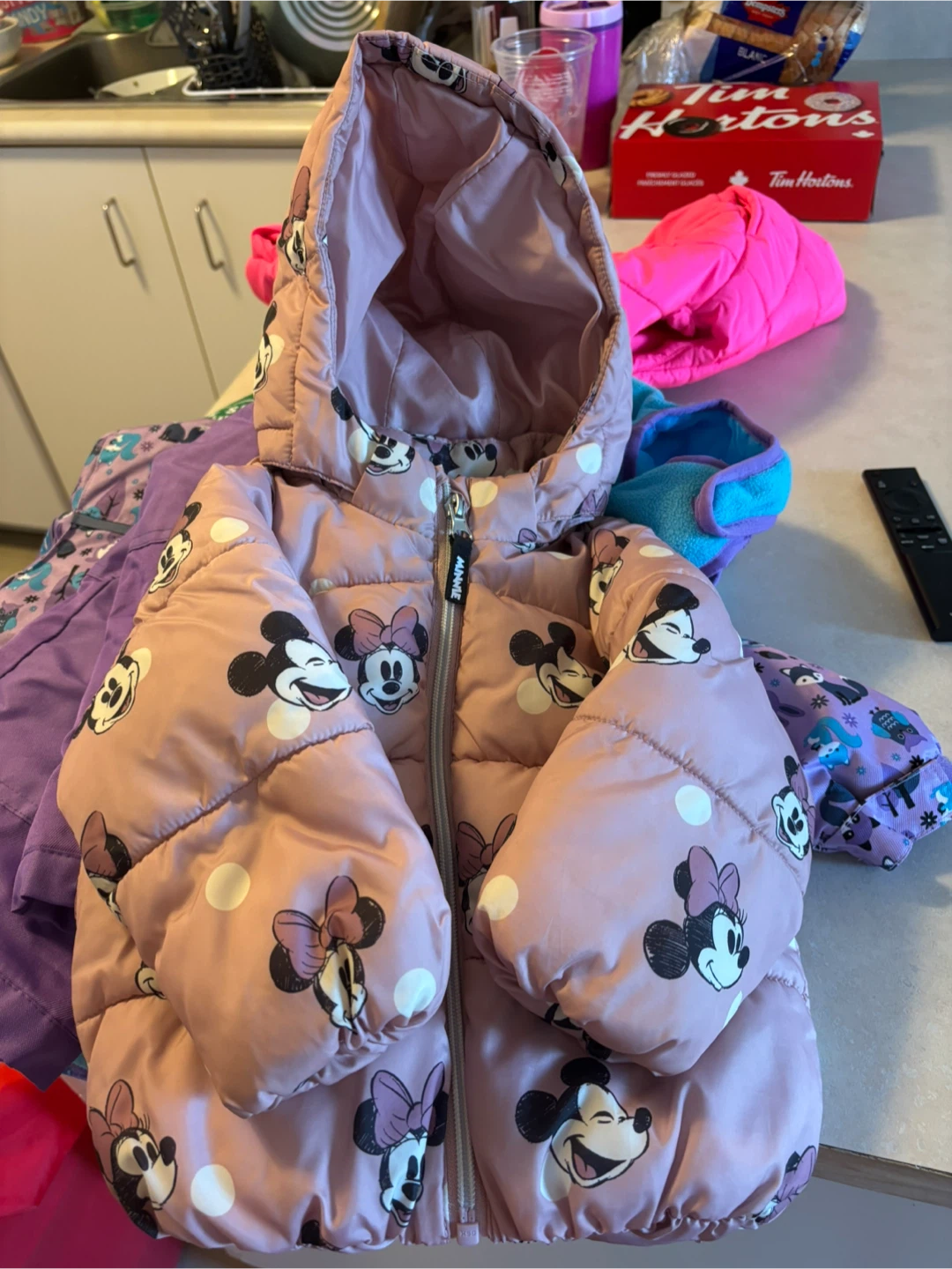 H&M Minnie Mouse Puffer Jacket