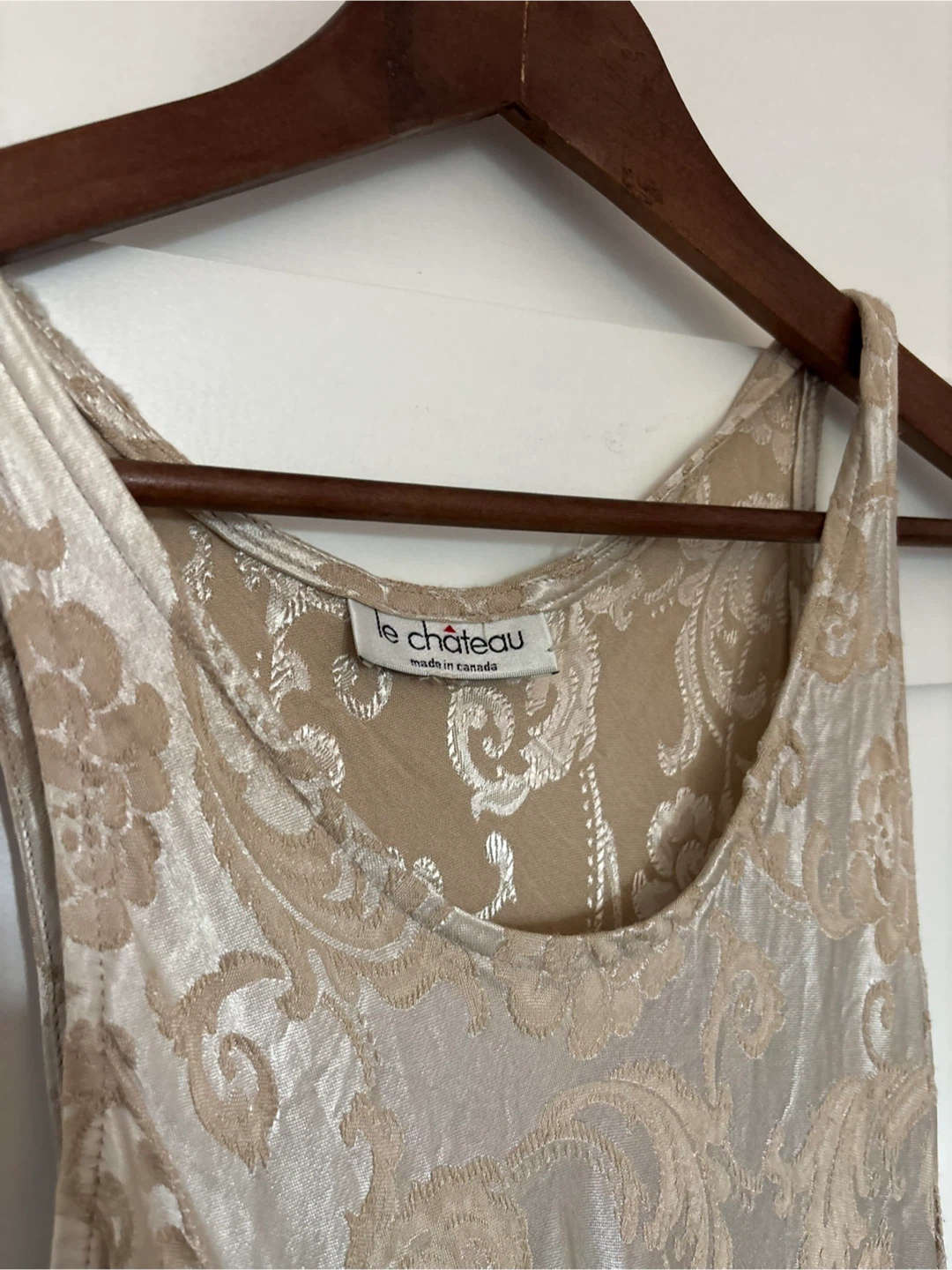 Le Chateau Tan Floral Maxi Dress - photo 2