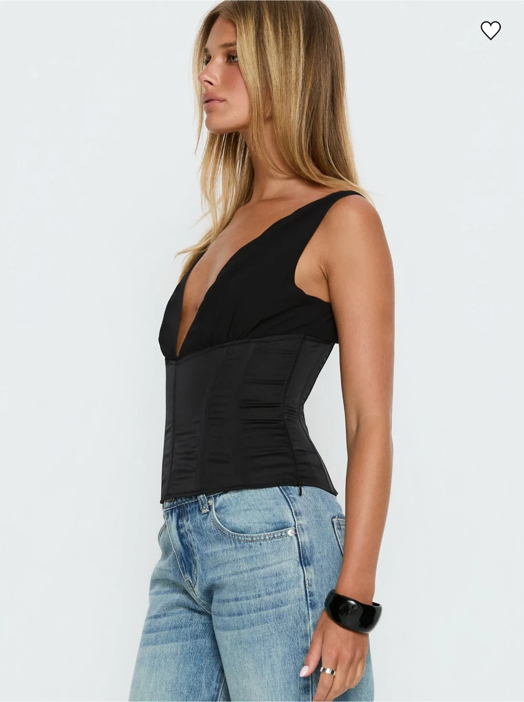 Princess Polly Briannah Black Contrast Corset Top - US 8 - photo 3