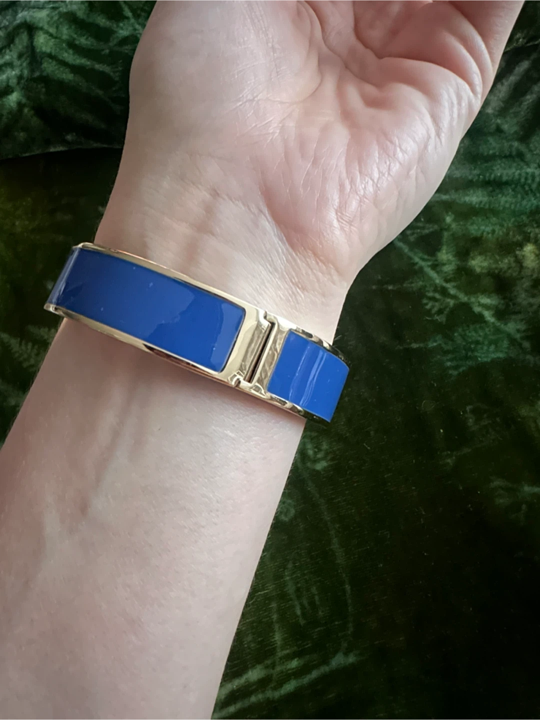 Tory Burch blue and gold hinge bracelet - photo 2