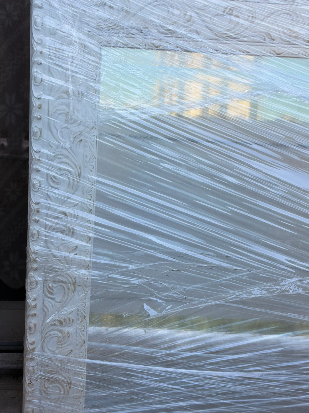 Ornate White Wall Mirror - photo 2