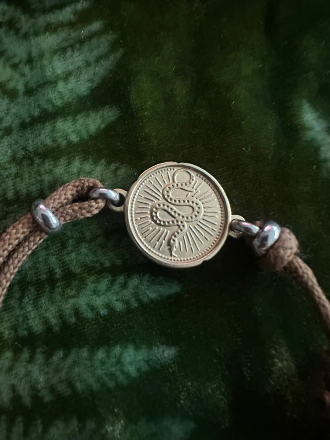 Fossil Snake Coin Cord Bracelet - photo 2