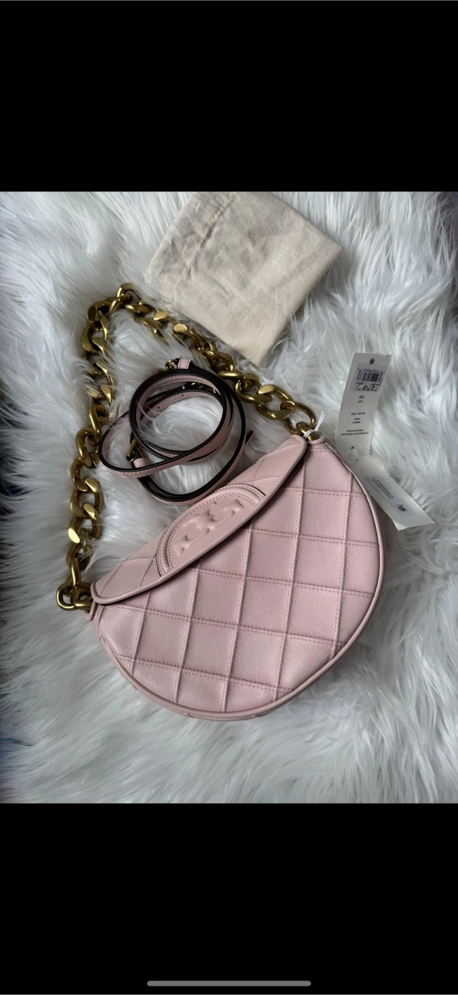 Tory Burch Fleming Soft Crescent Bag brand new Authentic