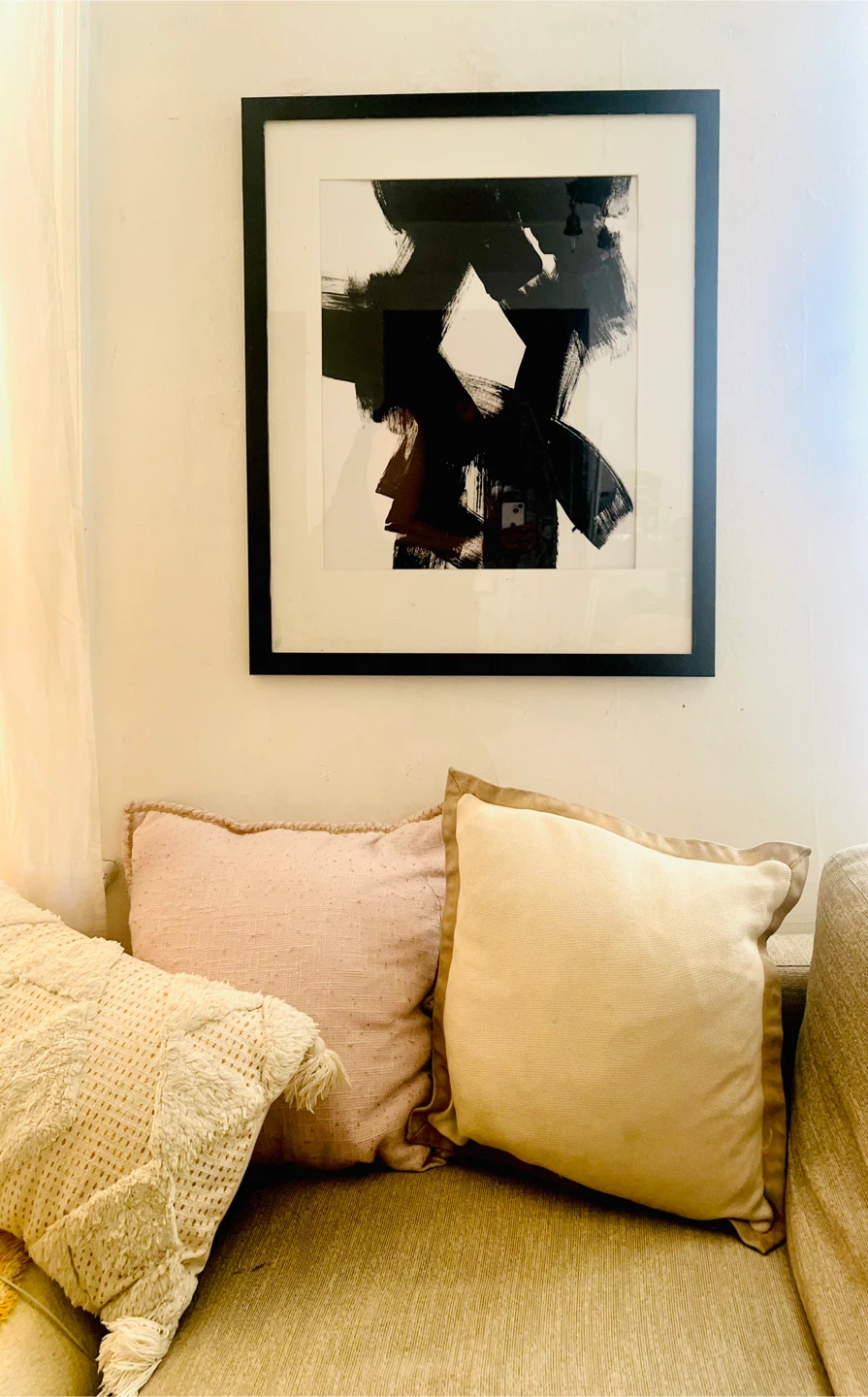 Black and White Abstract Framed Art