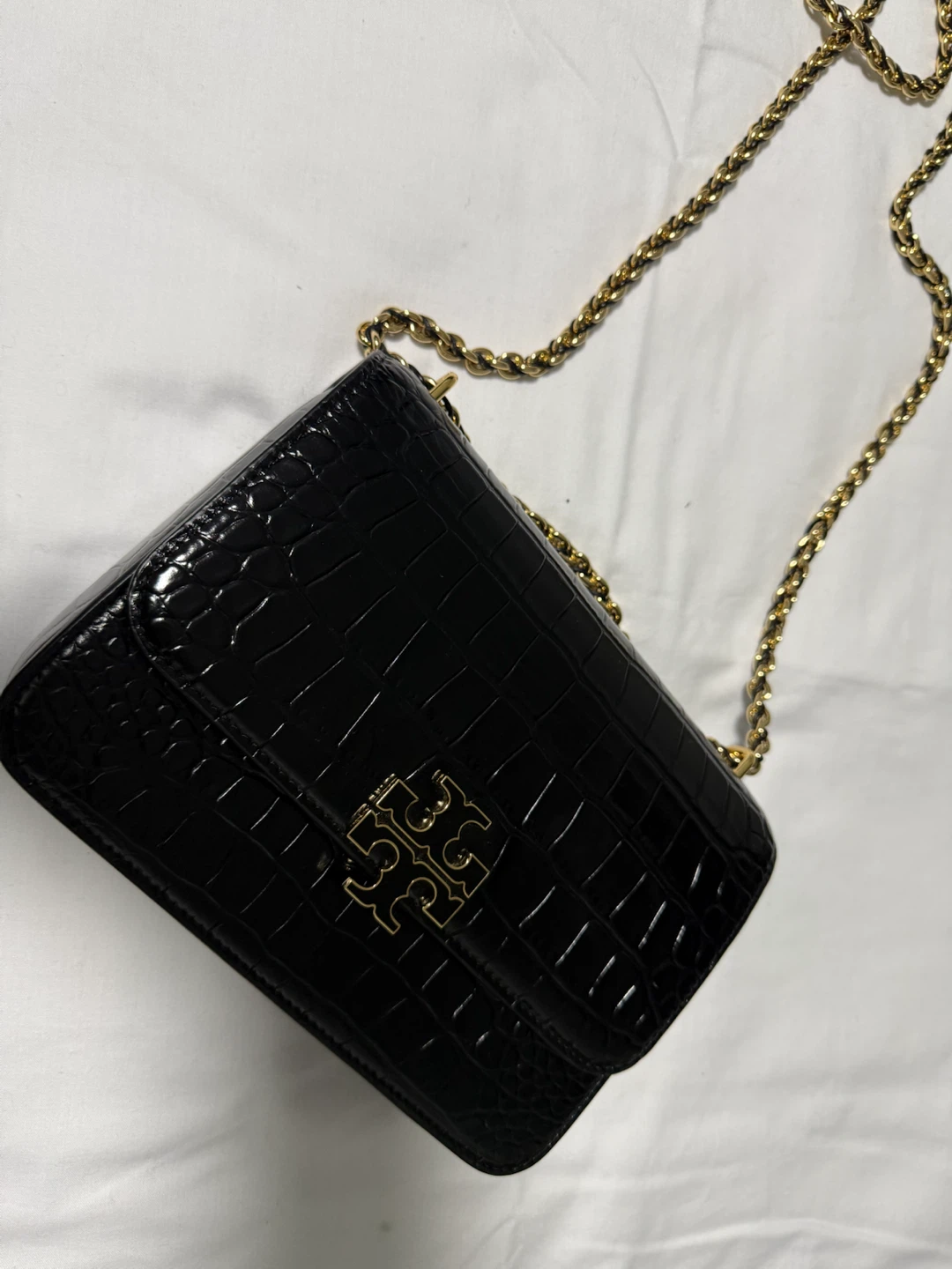 Tory Burch Britten Embossed Small Shoulder Bag