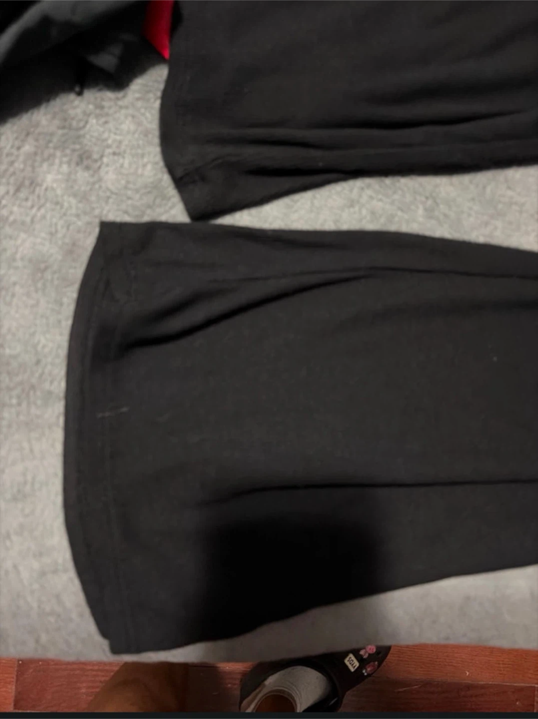 Black Ribbed Flare Pants - photo 2