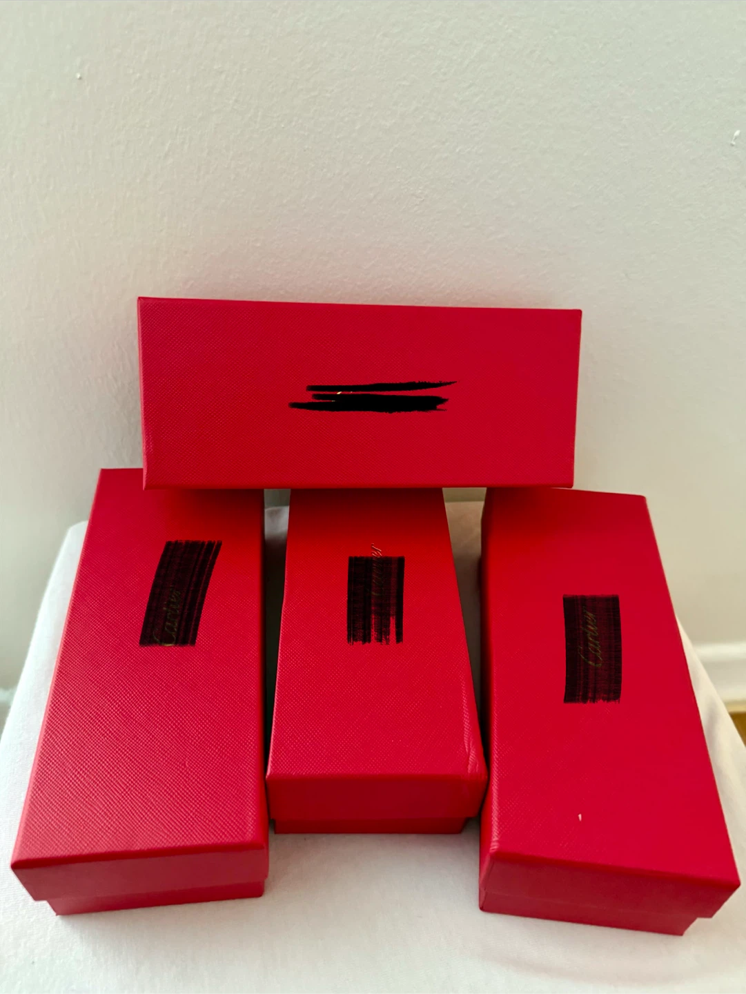 Cartier rimless sunglasses with red case