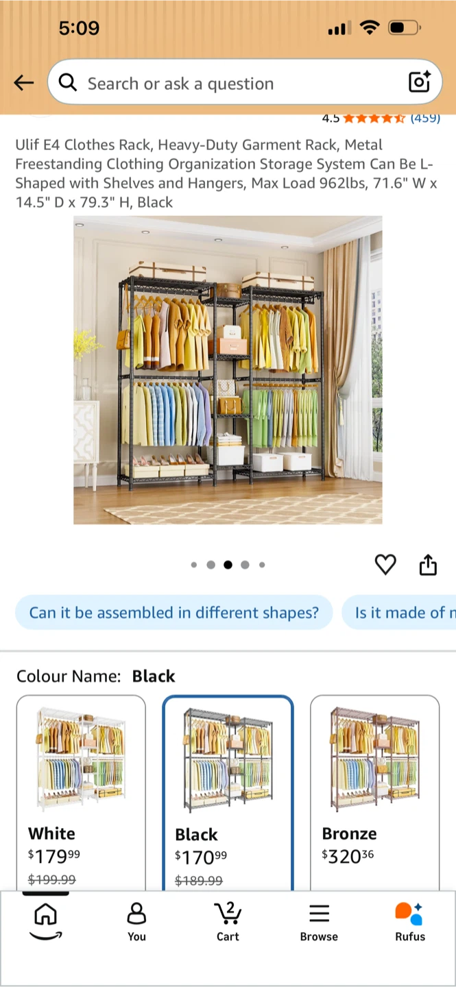 Ulif E4 Clothes Rack, Heavy-Duty Garment Rack - photo 3