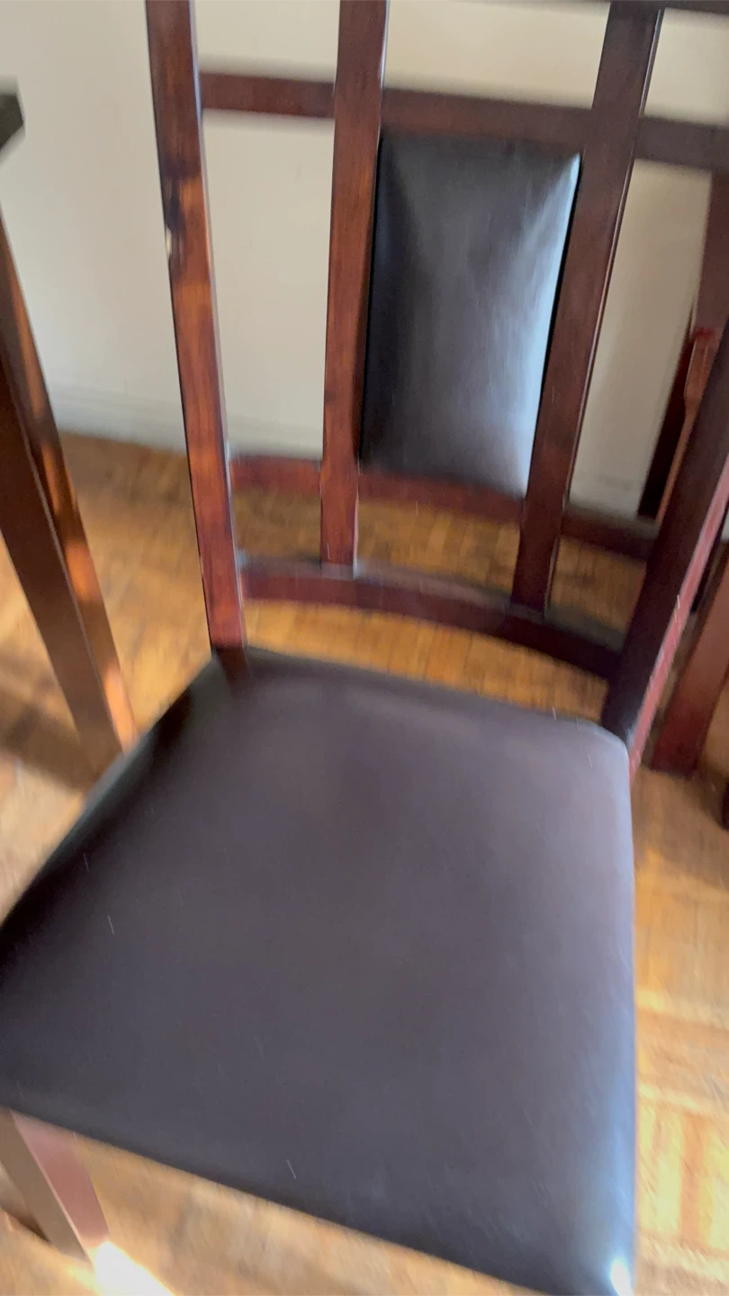 Dark Wood Dining Table with 6 Chairs - photo 2