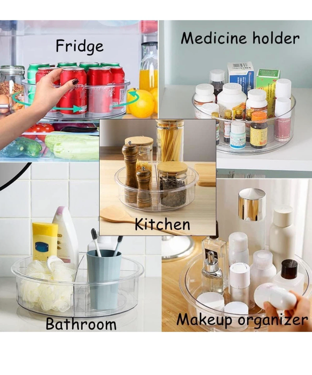 Lazy susan Acrylic rotating 10” organizer - 5 sets - photo 3