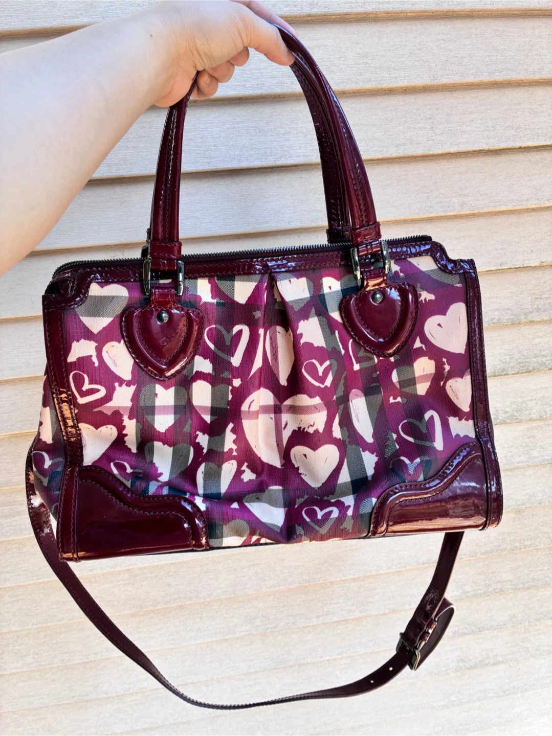 Red Burberry 2 way bag - photo 2