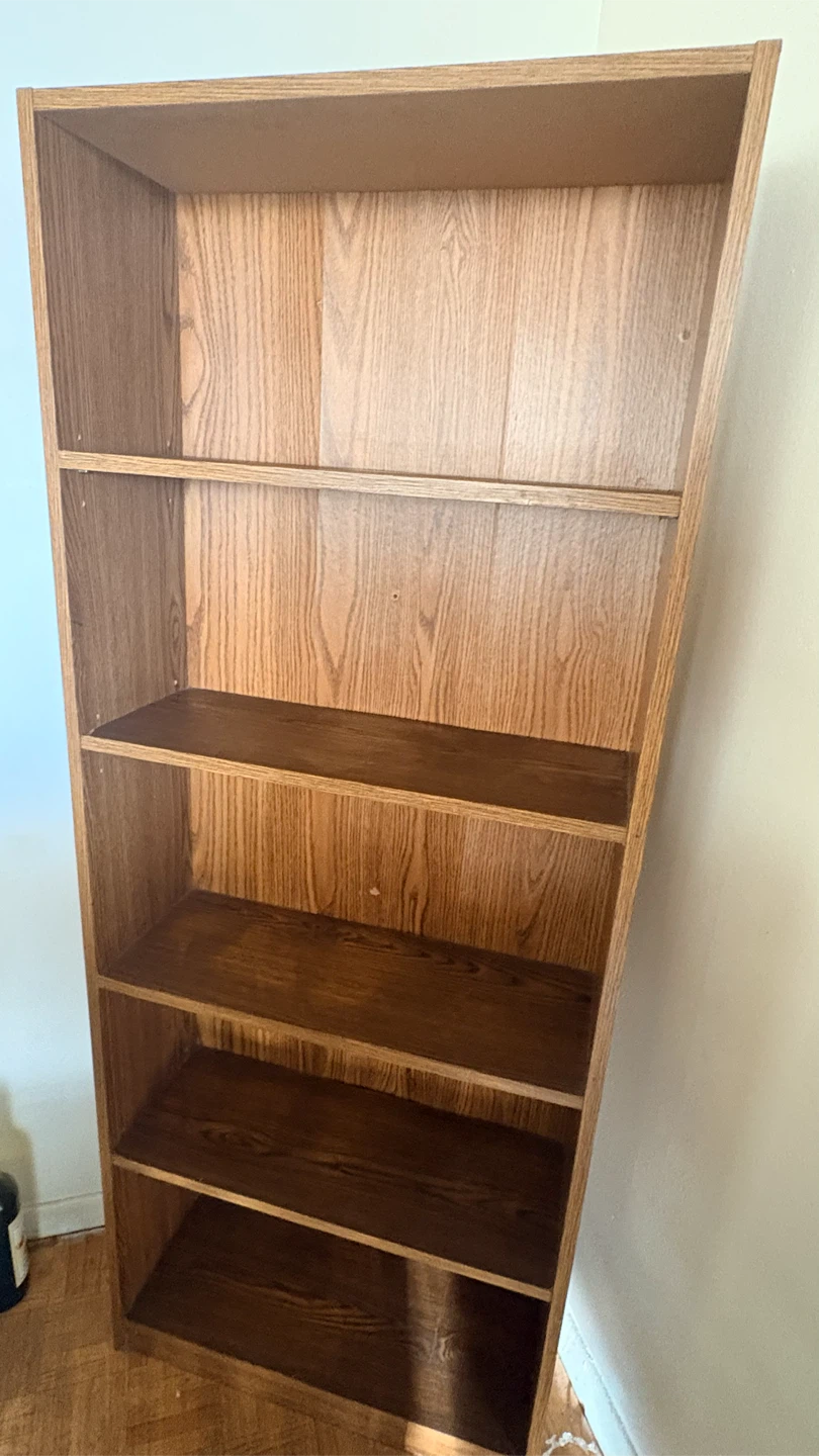 Tall Wooden Bookshelf