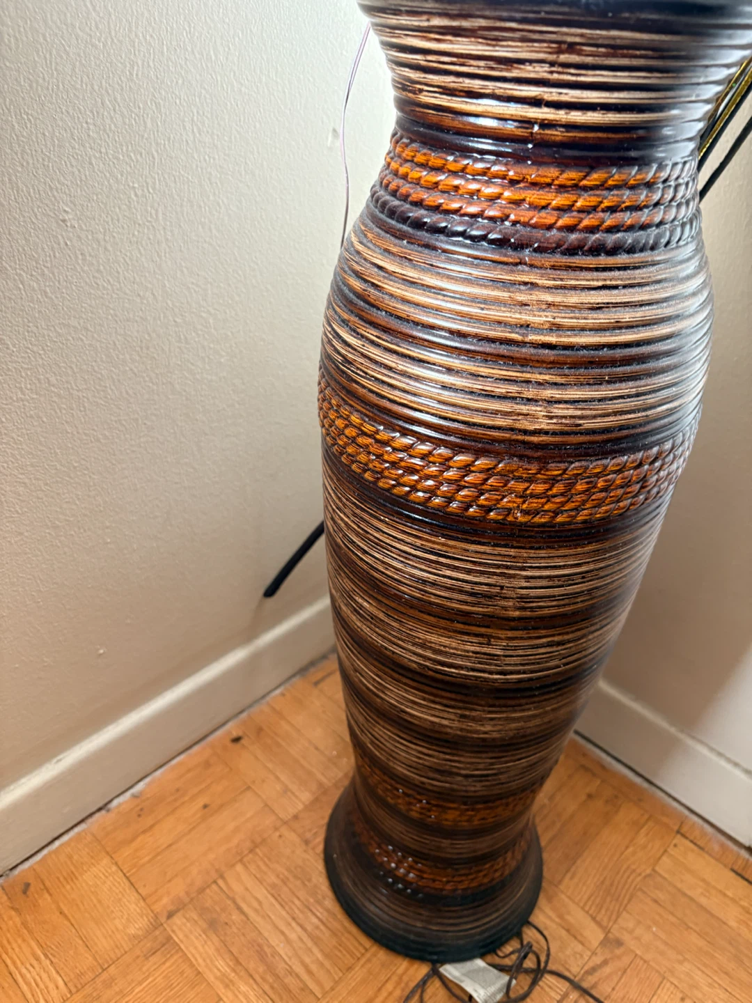 Tall Decorative Woven Floor Vase