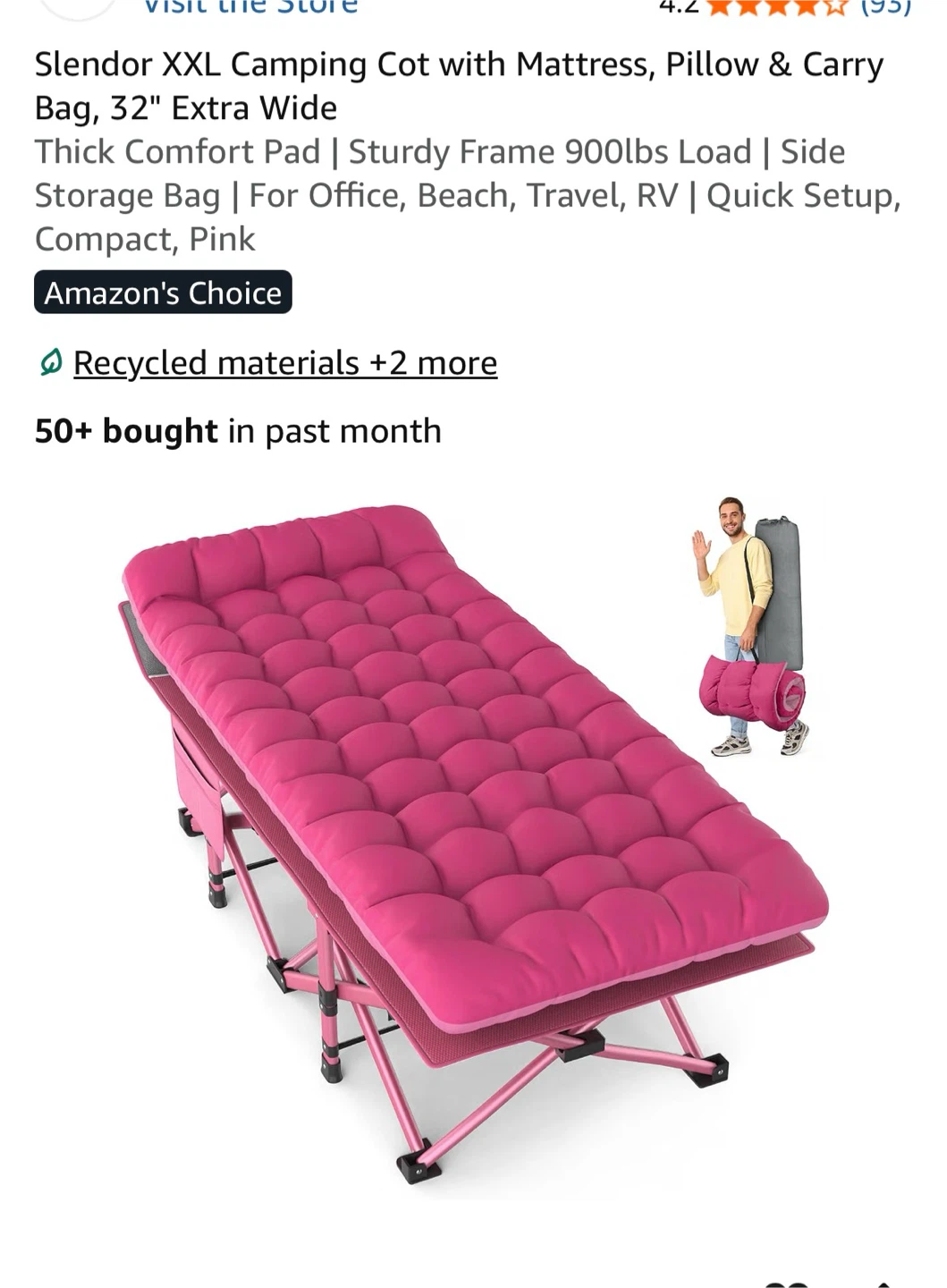 Camping Cot - brand new and still in box!