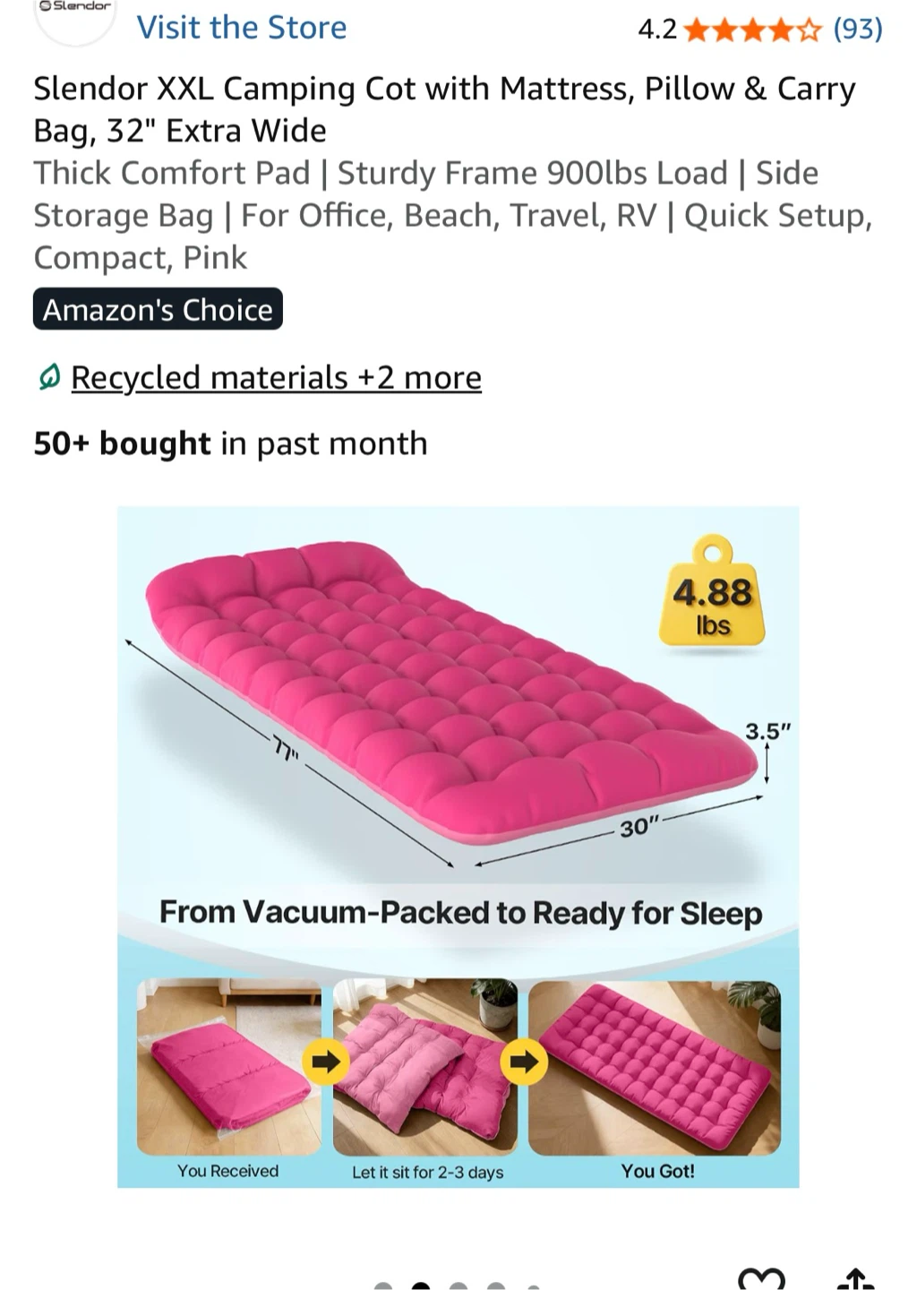 Camping Cot - brand new and still in box! - photo 2