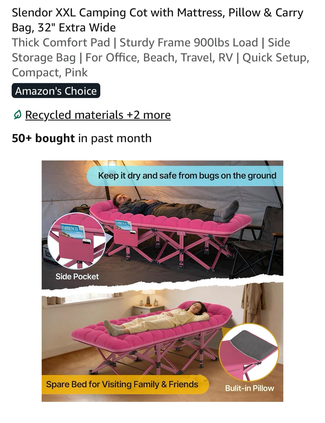Camping Cot - brand new and still in box! - photo 4