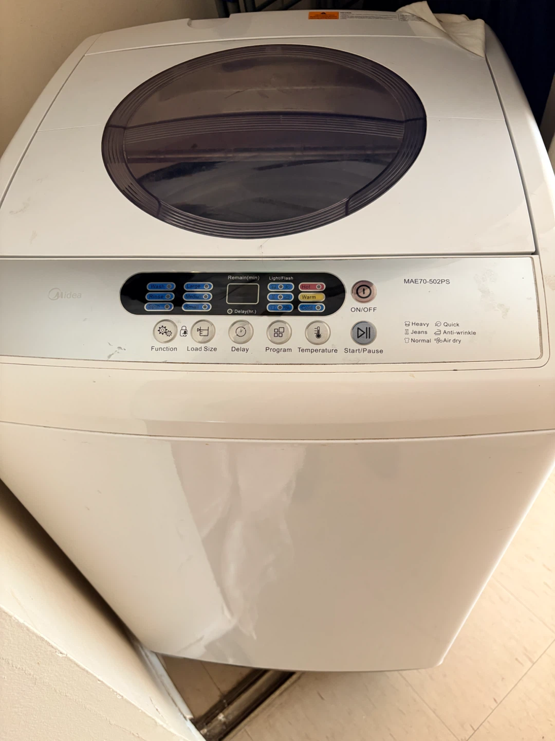 Midea MAE70-502PS Portable Top Load Washer - photo 2