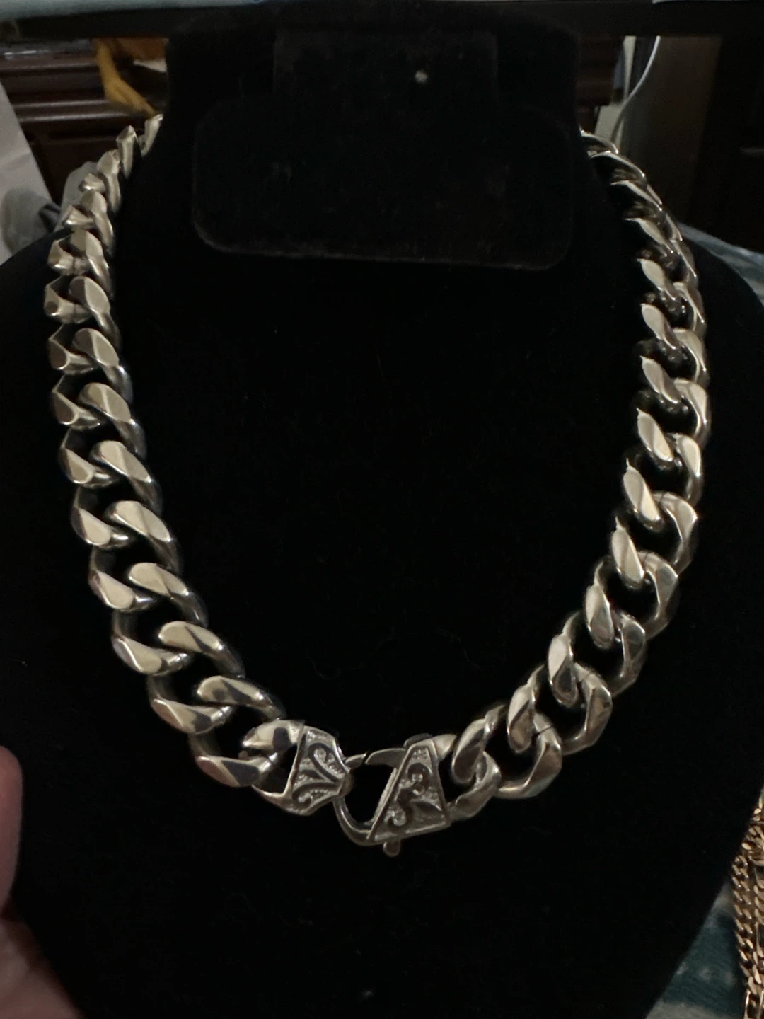 Stainless Chunky14klaminated Silver-Tone Chain Necklace