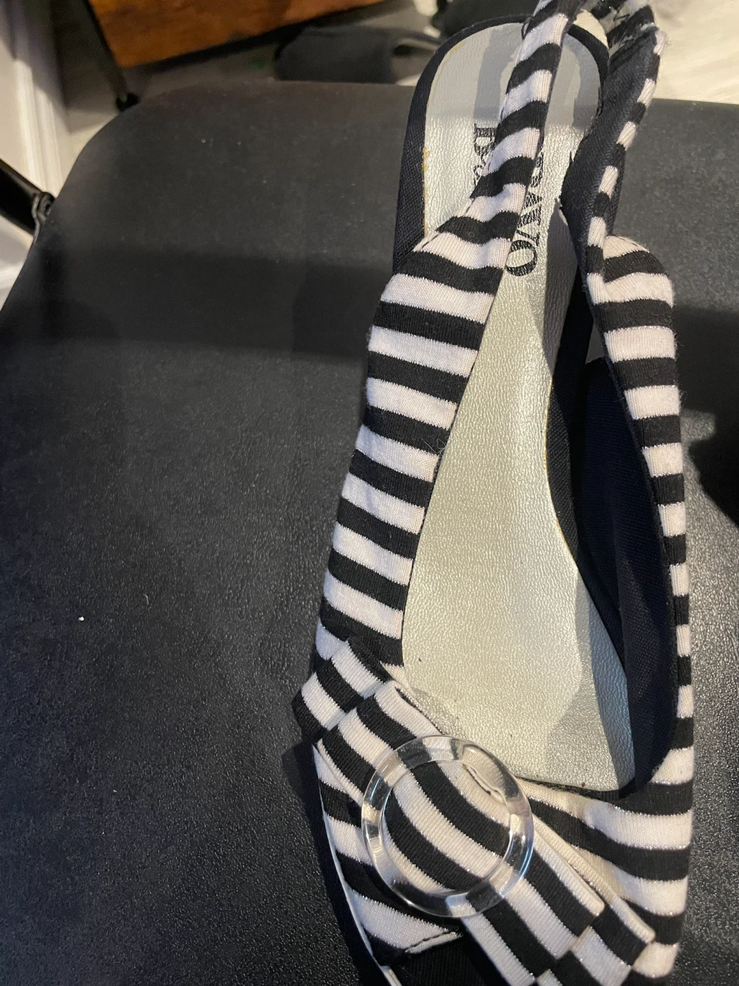 Bravo Browns Nautical Striped Wedge Slingbacks | Size 37 - photo 3