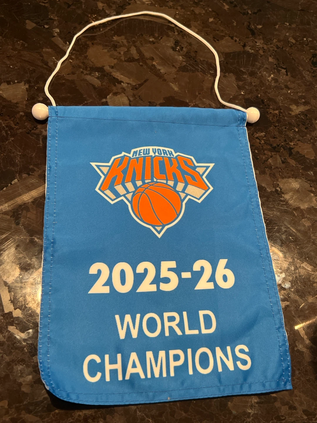 NY Knicks 2025-26 World Champions SGA Mini Banner