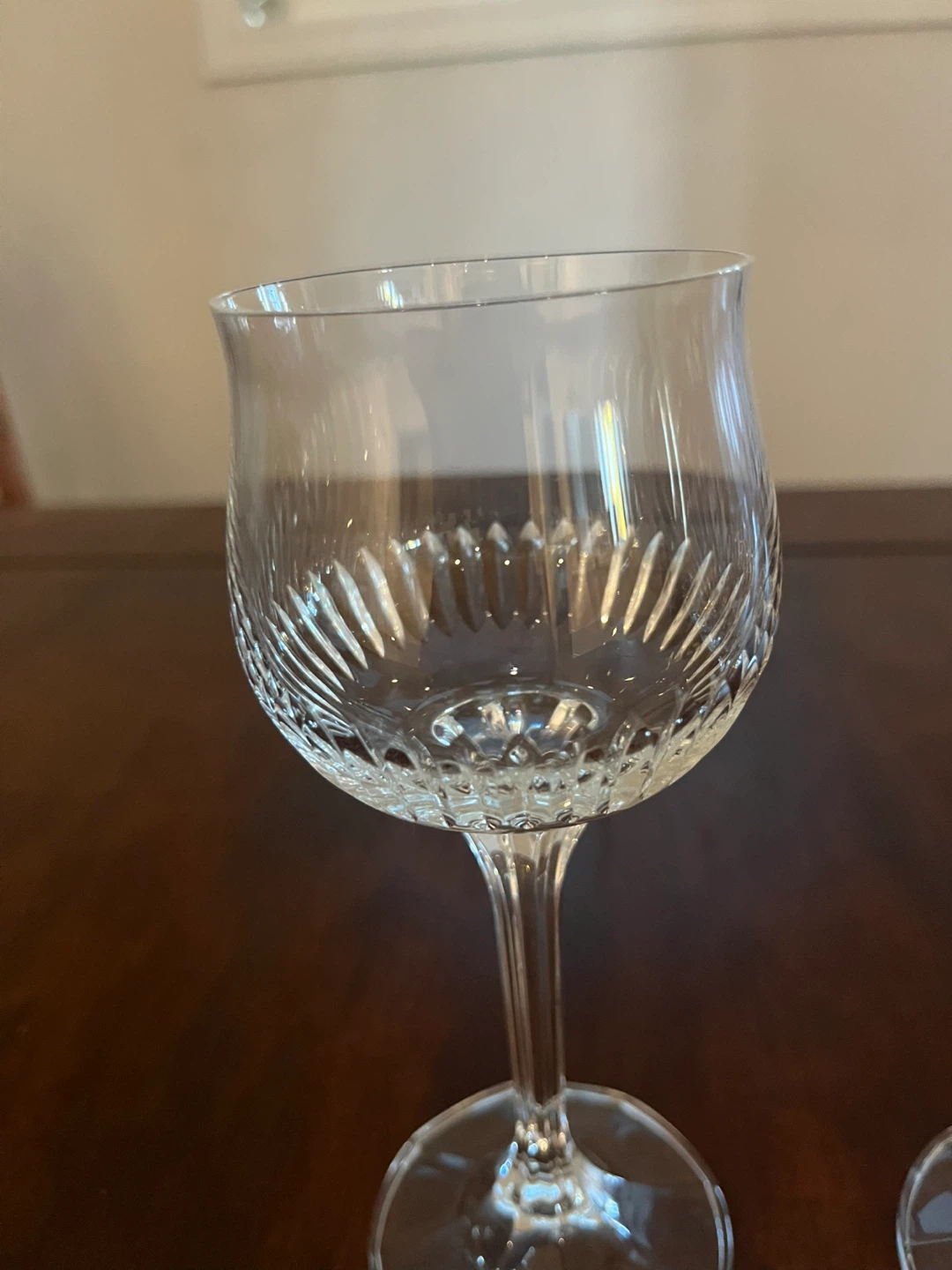 Vintage Set of 2 Crystal Wine Glasses - photo 2
