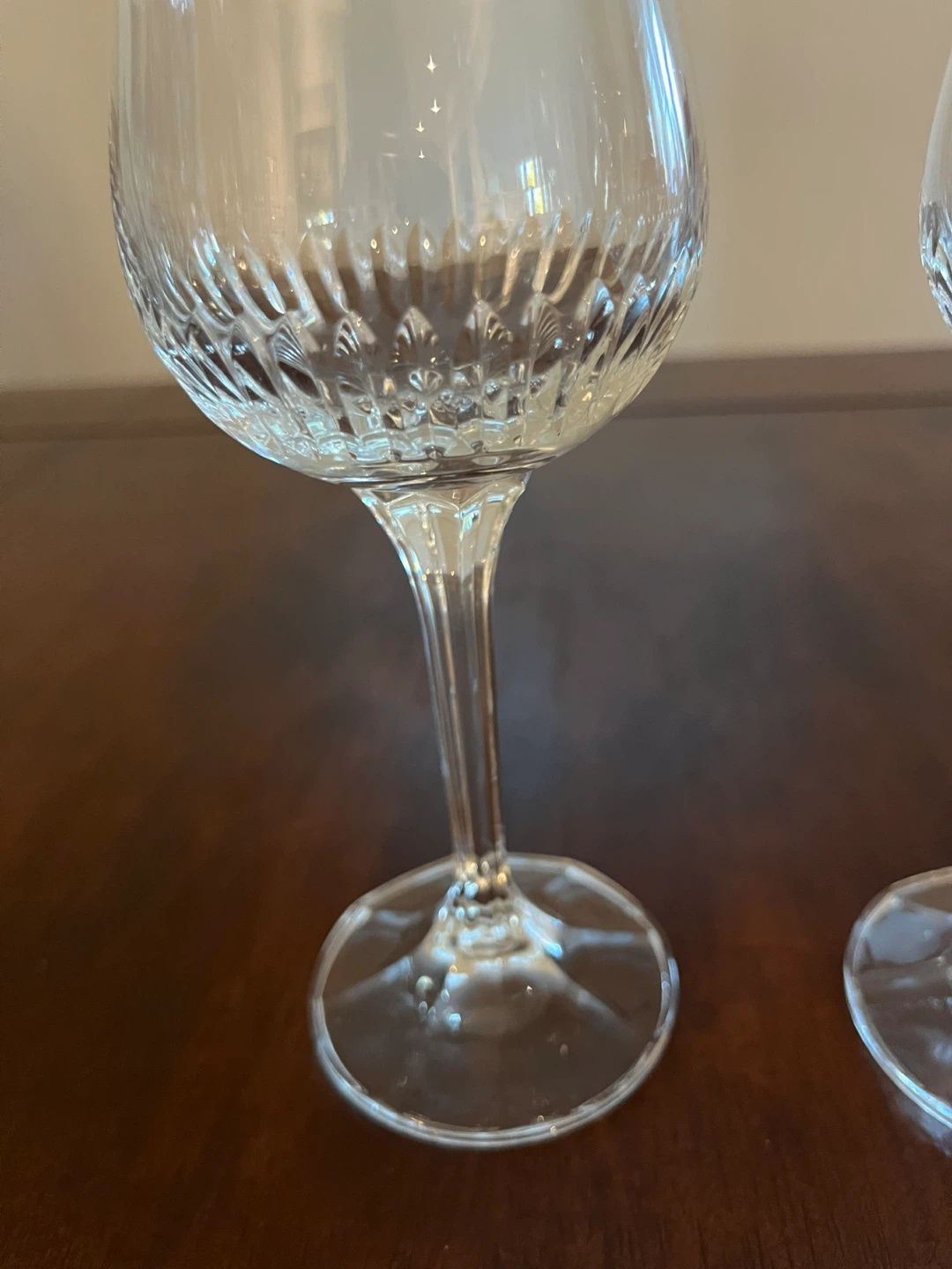 Vintage Set of 2 Crystal Wine Glasses - photo 3