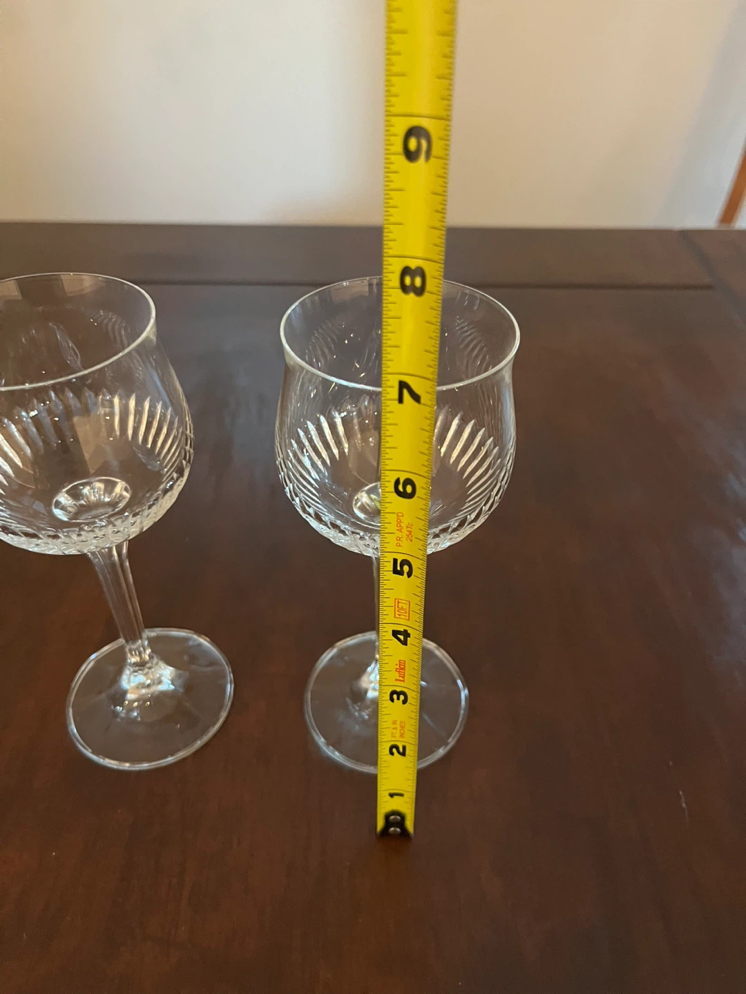 Vintage Set of 2 Crystal Wine Glasses - photo 4